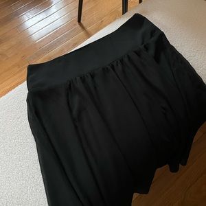 Flowy Black Knee Length Skirt